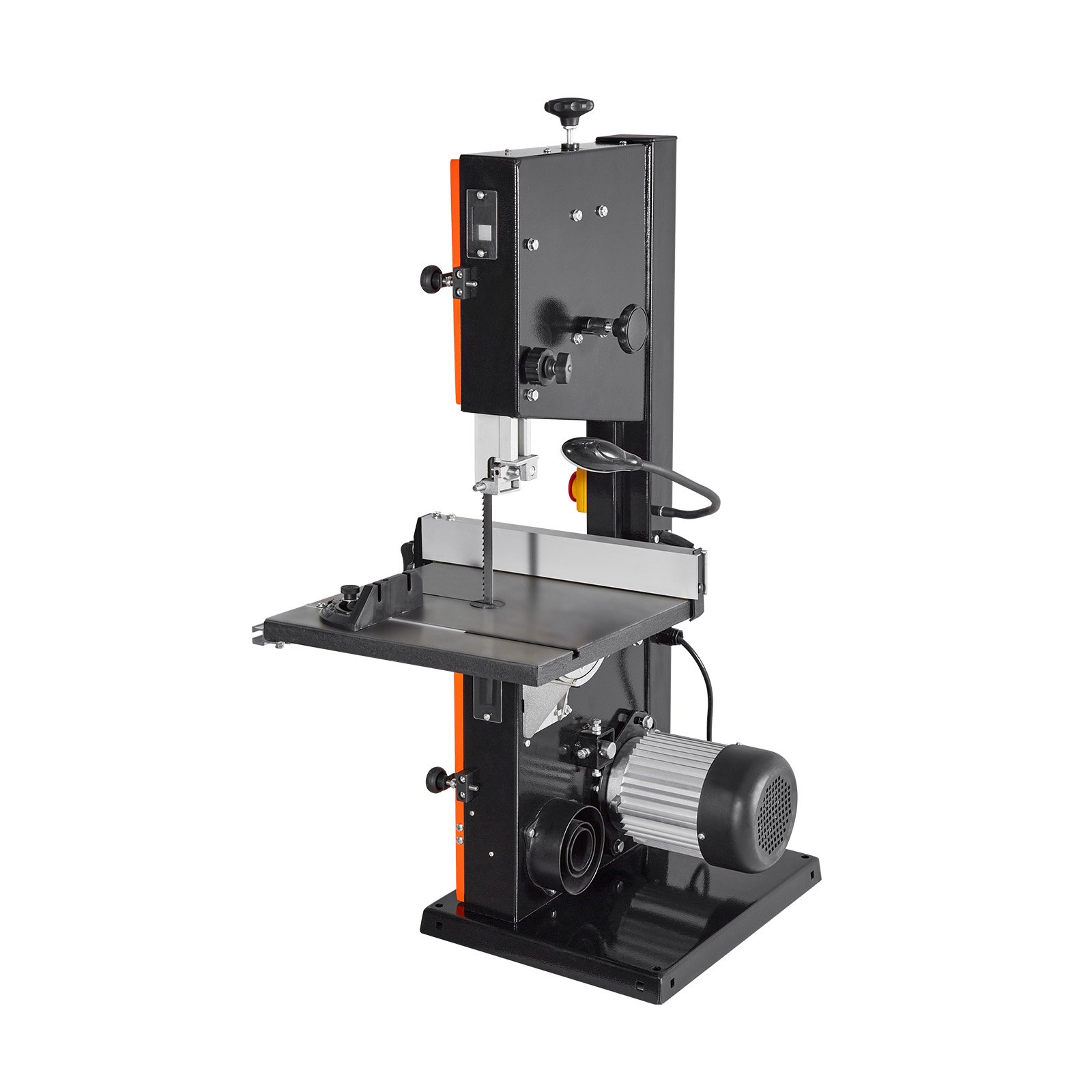 VEVOR Troncatrice a Nastro da Banco Motore Potenza Nominale 373W Larghezza di Taglio max. 254mm, Altezza di Taglio max. 160mm con Luce di Lavoro LED per Lavorazione Legno