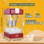 VEVOR Macchina per Popcorn Macchina per Popcorn da Tavolo 300W con Porta Rosso