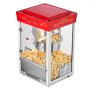 VEVOR Macchina per Popcorn, Bollitore in Acciaio Inox da 0,2 kg, 800 W, 48 Tazze per Dose, Stile Cinema, con Controllo a 2 Pulsanti, con Parete in Vetro, 1 Misurino, 3 Cucchiai, Rosso