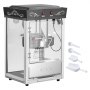 VEVOR Macchina per Popcorn, Bollitore in Acciaio Inox da 0,2 kg, 800 W, 48 Tazze per Dose, Stile Cinema, con Controllo a 2 Pulsanti, con Parete in Vetro, 1 Misurino, 3 Cucchiai, Nero