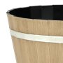 VEVOR Vaso per Piante, 4 Pezzi Fioriere da 300 mm a Forma di Botte di Whisky con Fori di Drenaggio, Vaso in Plastica per Decorazioni Esterne, Design a Imitazione di Botte di Vino, Marrone