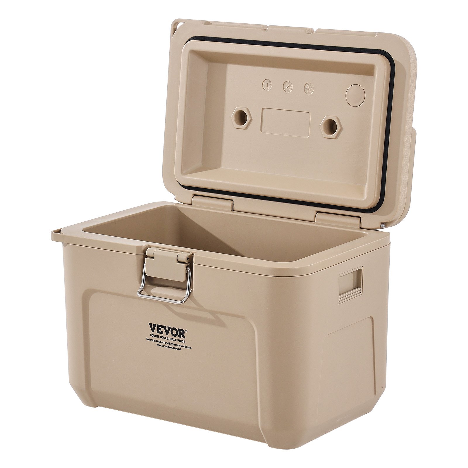 VEVOR Refrigeratore Portatile Isolante Rigido da 16,5 QT con Ritenzione del Ghiaccio, Maniglie Resistenti Portabicchieri, Refrigeratore Portatile Isolato per Picnic Campeggio Viaggio Feste