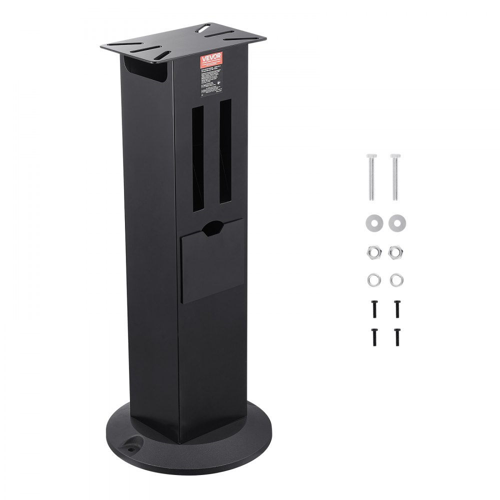 VEVOR Supporto per Smerigliatrice da Banco con Piastra di Montaggio da 28 x 17 cm Piedistallo per Smerigliatrice e Morsa per Impieghi Gravosi, Scomparti per Riporre Mole e Base in Ghisa