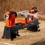 VEVOR Tornio per Legno, 750W / 1 CV, Tornio da Banco per Legno con Velocità Variabile da 150 a 3800 giri/min, Banco da Lavoro da 304 x 465 mm, Motore DC Senza Spazzole, Costruzione in Ghisa