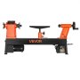 VEVOR Tornio per Legno, 750W / 1 CV, Tornio da Banco per Legno con Velocità Variabile da 150 a 3800 giri/min, Banco da Lavoro da 304 x 465 mm, Motore DC Senza Spazzole, Costruzione in Ghisa