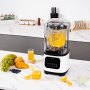 VEVOR Commercial Blender 2200W with Protective Shield, High-Performance Blender, Kitchen Blender with 9 Speeds, 5 Functions and Plastic Container, for Frozen Drinks, Shakes, Smoothies