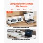 VEVOR Macchina da Taglio per Vinile con Rilevamento Automatico dei Bordi, Software di Progettazione Materiali, Compatibile con Diversi Formati di File, Taglierina per Vinile per Creazione Fai da te