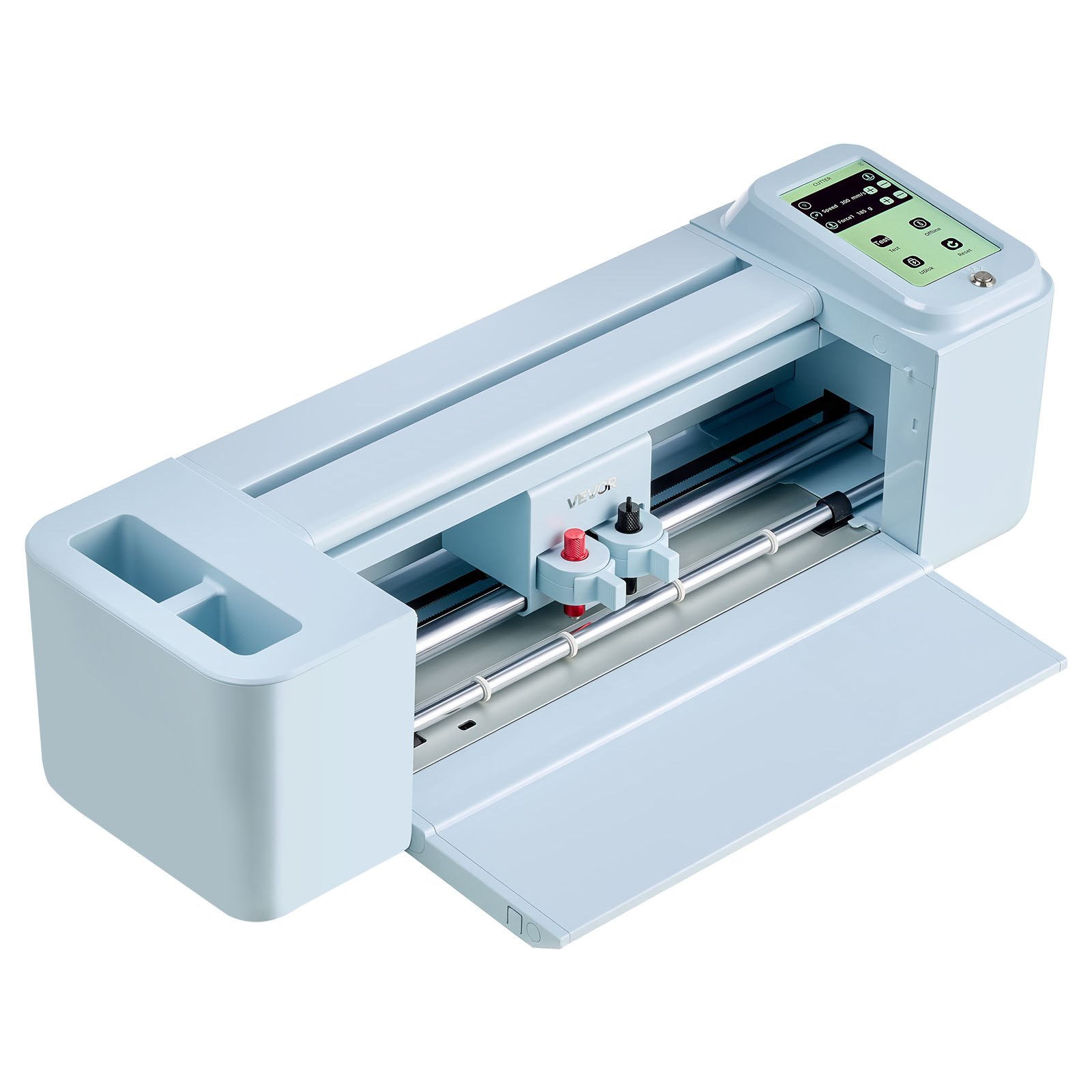 VEVOR Macchina da Taglio per Vinile 305 mm Plotter da Taglio Vinile con Controllo Touchscreen, Kit Termovinile Accessori per Biglietti Fai-da-te Sistema Compatibile Android iOS Mac Windows, Colore Blu