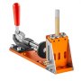 VEVOR Kit di Dime per Fori Tascabili 3 Fori Tascabili con Chiave Punte Quadrate, Set per Dima di Foratura a Tasca, Set per Dima Foratura Angolare Lavorazione Carpentieri Materiale in Lega di Alluminio