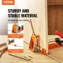 VEVOR Kit di Dime per Fori a Tasca 3 Fori Tascabili con Chiave Punte Quadrate, Set per Dima di Foratura per Fori Tascabili Fori Inclinati, Set per Dima Foratura Angolare Lavorazione Carpentieri 3,82kg