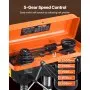 VEVOR Trapano Da Banco 254 mm 10 Pollici, Motore A Induzione Da 6,2 A, Potenza Massima 550 W, Trapano Da Banco Con Controllo Variabile A 5 Velocità 510/780/1300/1820/2430 Giri/min, Tavolo Da Lavoro Inclinabile Da 0-45°