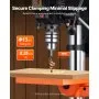 VEVOR Trapano Da Banco 254 mm 10 Pollici, Motore A Induzione Da 6,2 A, Potenza Massima 550 W, Trapano Da Banco Con Controllo Variabile A 5 Velocità 510/780/1300/1820/2430 Giri/min, Tavolo Da Lavoro Inclinabile Da 0-45°