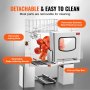 VEVOR Spremiagrumi Elettrico Commerciale 120 W, Estrattore di Succo Alimentazione Automatica con Filtro Estraibile e Secchio in Acciaio Inox per Pompelmo Arancia da Ristorante Caffetteria Bar Feste