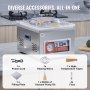 VEVOR Confezionatrice Sottovuoto per Alimenti, Modello DZ-260A 220 V 50 Hz 180 W Macchina per Sottovuoto per Alimenti, Frutta, Sottaceti, Materiali da Restauro, Elementi Elettronici e Metalli Rari