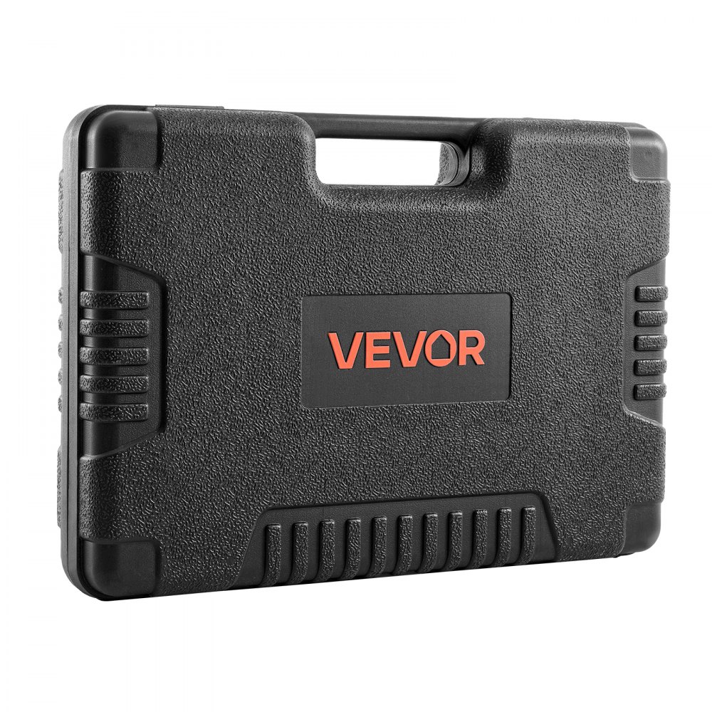 VEVOR Set di Bussole, 108 Pezzi, Set di Bussole e Cricchetti da 6,4/12,7 mm, Misure Metriche da 4 a 32 mm, con Punte, Accessori e Custodia, Acciaio Legato CR-V, per Riparazioni Automobilistiche