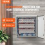 VEVOR Scatola Elettrica 600x600x200 mm Scatola di Protezione NEMA 4, Contenitore in Acciaio al Carbonio Laminato a Freddo Impermeabile IP66 da Esterno Interno per Garage Officina
