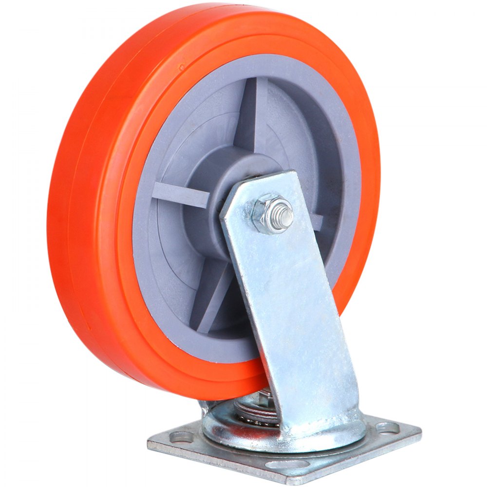 4 X Ruote Girevoli Ruota In Poliuretano 200mm 1450kg Commerciale Pesante Scala