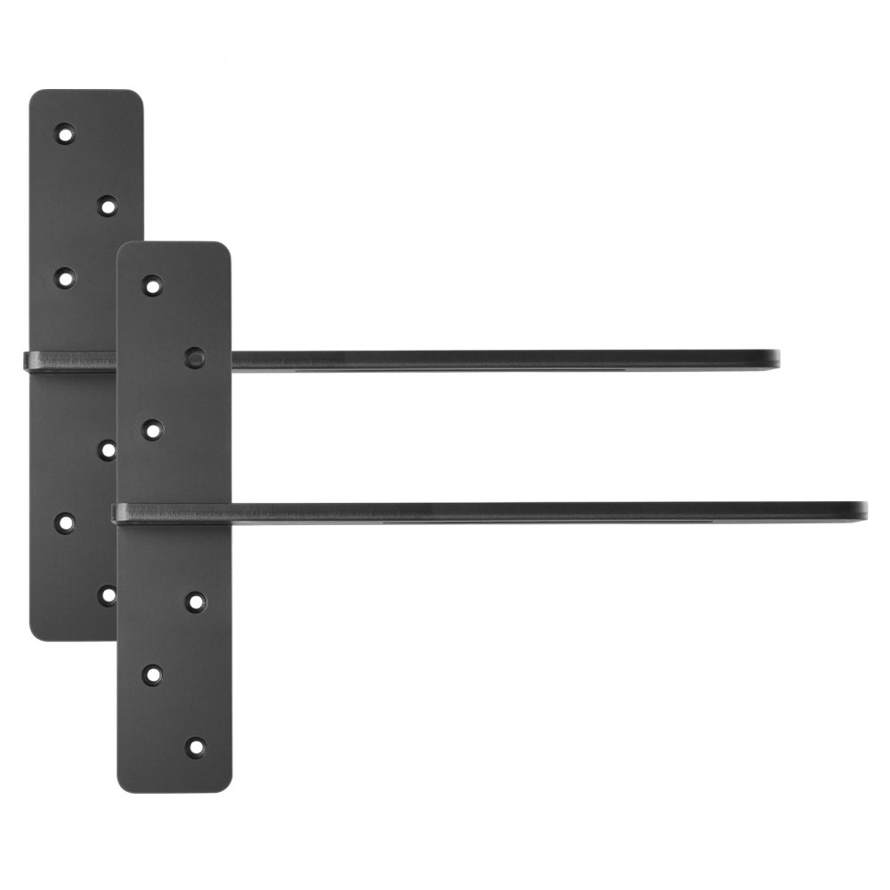 VEVOR Staffe per Mensole Galleggianti a Forma di T, 2 Pezzi, Staffe in Acciaio Massiccio per Mensole, 406,4 x 73,5 x 304,8 mm Capacità di Carico di 90 kg per Supporto da Banco con Viti