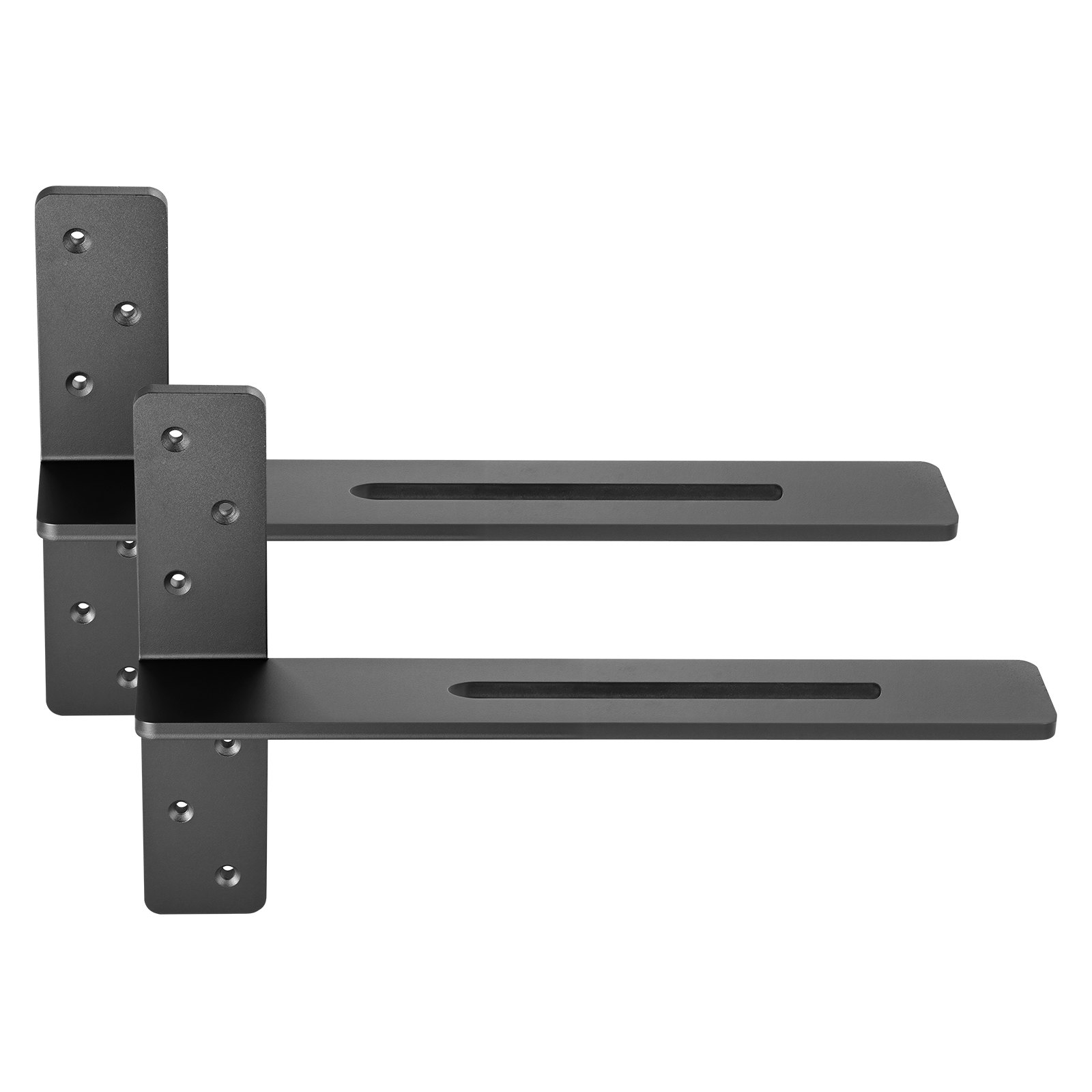 VEVOR Staffe per Mensole Galleggianti a Forma di T, 2 Pezzi, Staffe in Acciaio Massiccio per Mensole, 457,2 x 73,5 x 304,8 mm Capacità di Carico di 90 kg per Supporto da Banco con Viti