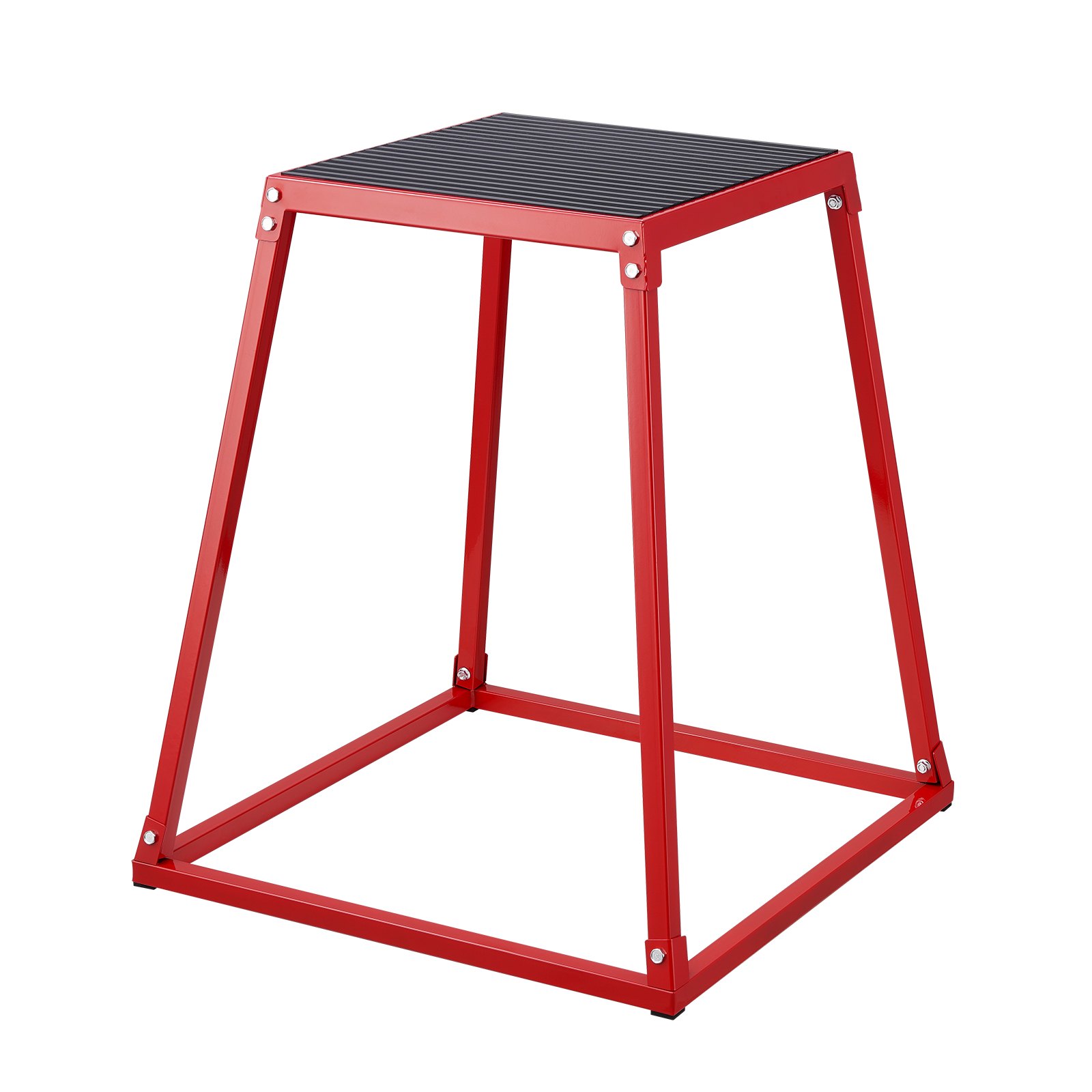 VEVOR 4-Piece Plyometric Jump Boxes, 305/458/609/762 mm Plyometric Box Red, Non-Slip Fitness Exercise Step-Up Box Set for Home Fitness Training, Conditioning Strength Training, Jump Training Portable