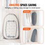 VEVOR Asse da Stiro Piccolo Pieghevole 595 x 365 x 187 mm Asse da Stiro a 3 Strati con Copertura Resistente al Calore Copertura in Cotone al 100%, Asse per Stirare Pieghevole Piccoli Spazi da Viaggio