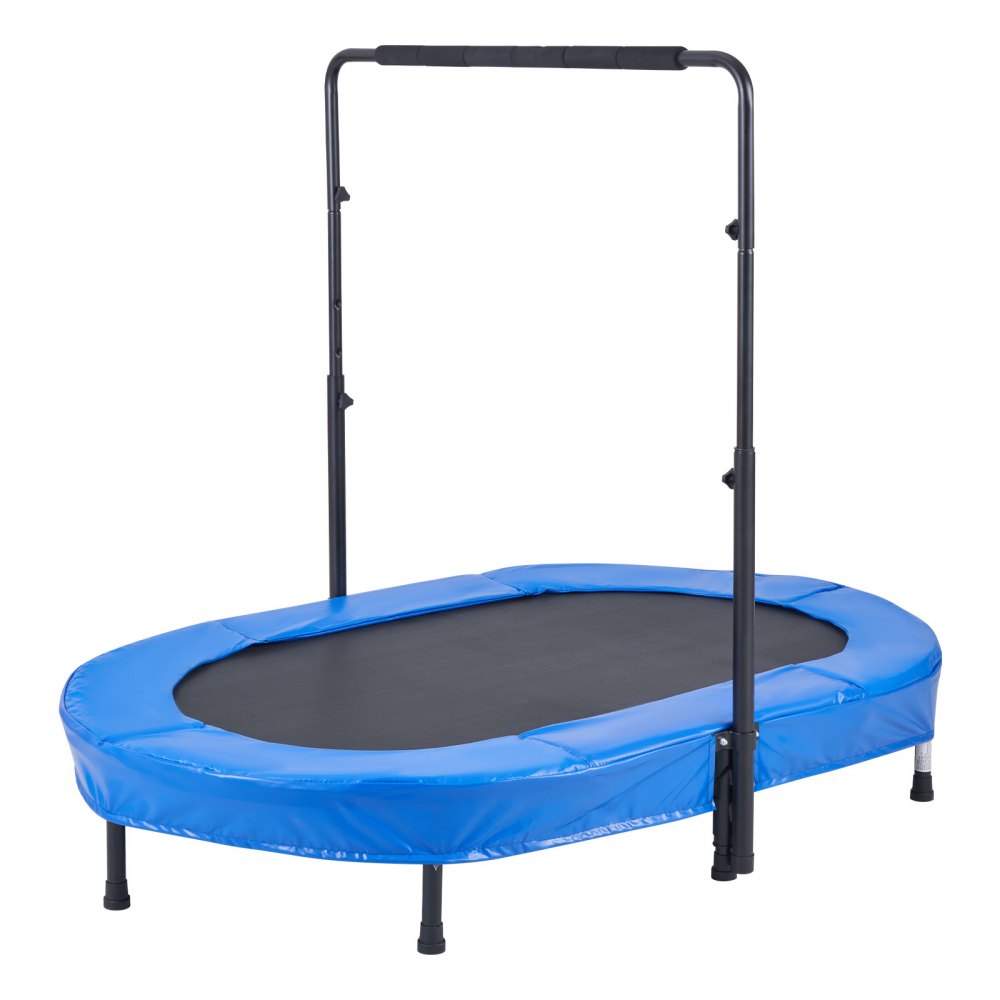VEVOR Kids Trampoline Indoor/Outdoor Foldable Mini Trampoline with Handle, Rebounder Trampoline Garden Trampoline for Toddlers, Birthday Gift for Children 3 Years and Up for Fun, Blue