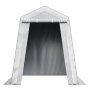 VEVOR Capannone da Esterno, Tenda da Deposito Portatile 183 x 183 x 214 cm, con Porta Avvolgibile e Prese d'Aria, Tettoia Impermeabile, Struttura Robusta, Posto Auto Coperto per Garage, Grigio