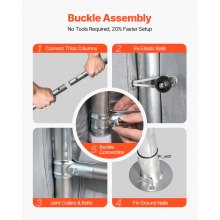 VEVOR Riparo per Esterno 245 x 245 x 227 cm Impermeabile Tenda Garage per Auto