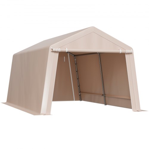 VEVOR Tenda da Deposito Portatile 2 Porte Avvolgibili Beige 305 x 458 x 246 cm