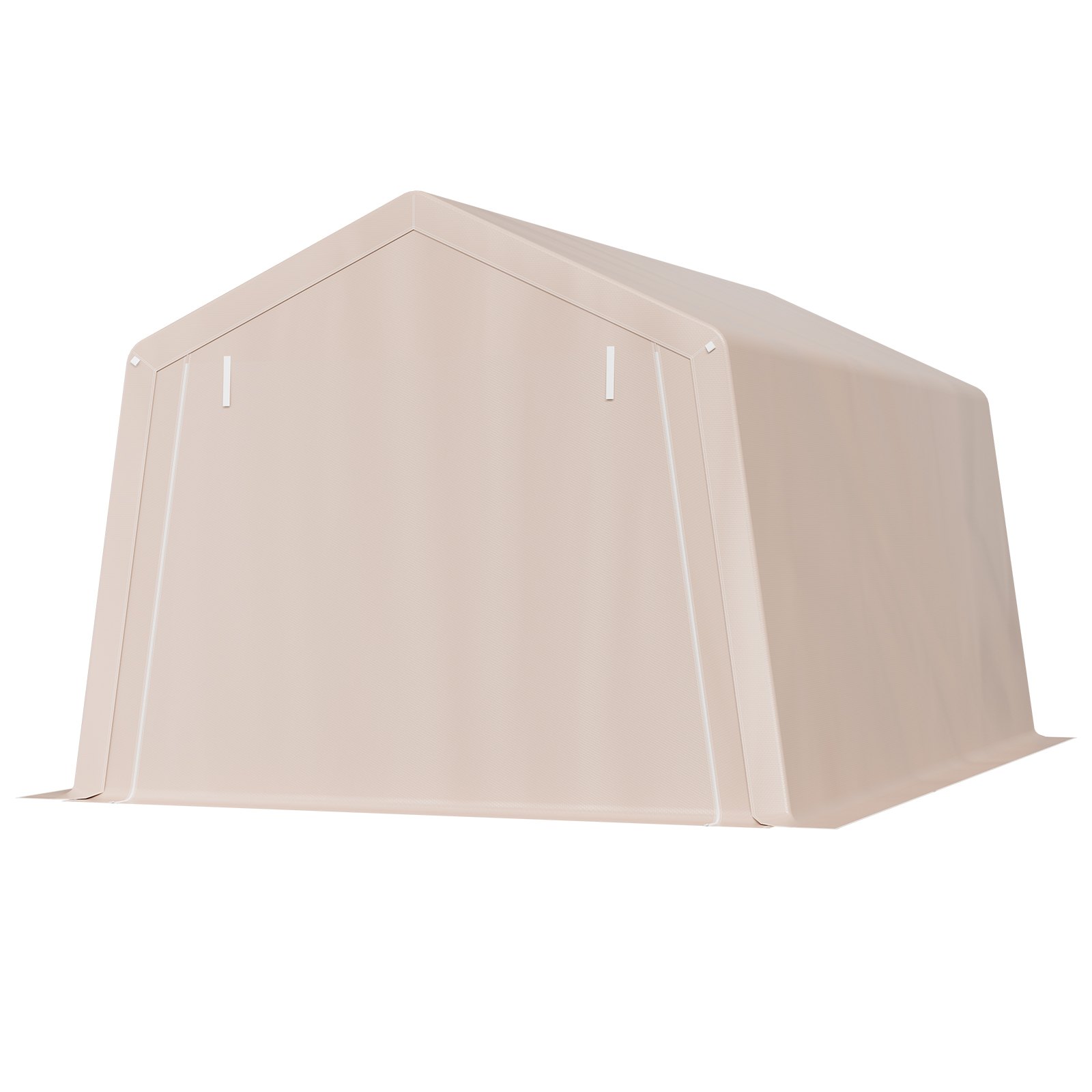 VEVOR Capannone da Esterno, Tenda da Deposito Portatile, con 2 Porte Avvolgibili e Prese d'Aria, Tettoia Impermeabile, Struttura Robusta, Posto Auto Coperto per Garage, Beige 305 x 458 x 246 cm