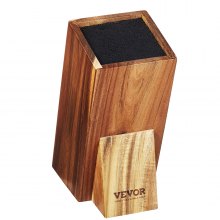 VEVOR Ceppo Portacoltelli Universale Portacoltelli da Cucina Senza Coltelli in Legno Acacia Setole in PP, Portacoltelli da Banco da Cucina Ristorante Hotel Senza Coltelli, Blocco Ceppo Portacoltelli