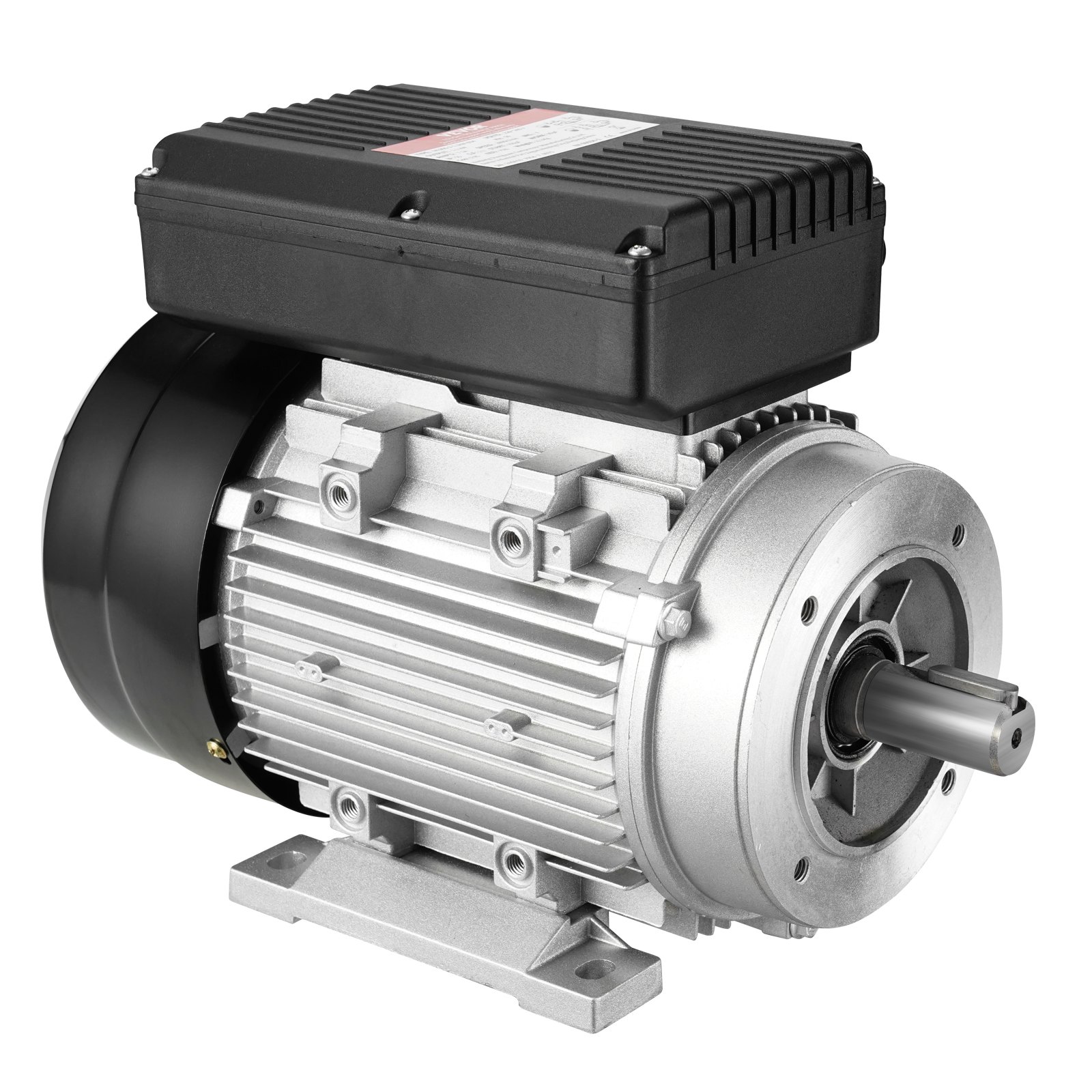 VEVOR 1.1 kW electric motor 2800 rpm, AC 220-240 V 7.1 A, 90 S, B34 frame, single-phase air compressor motor, 24 mm splined shaft, forward/reverse rotation for agricultural machinery and general equipment