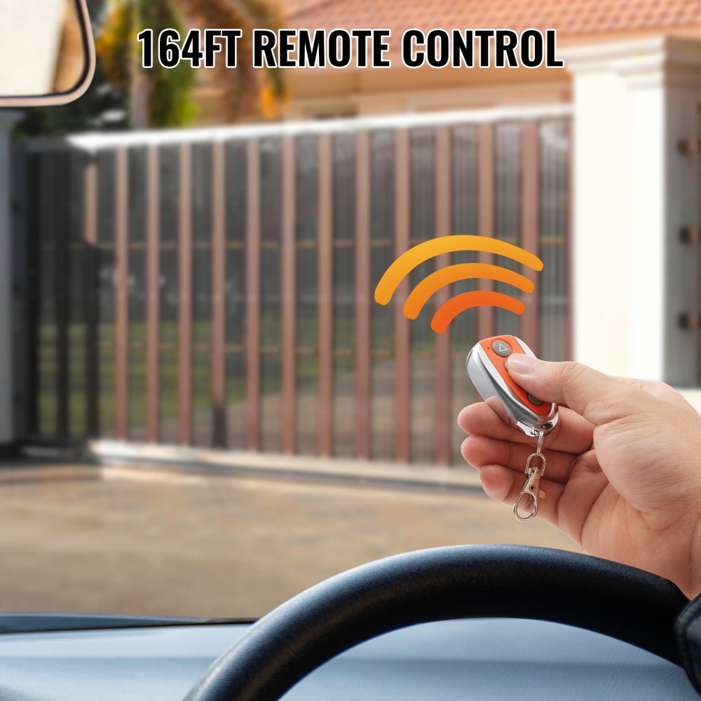 VEVOR Telecomando per Apricancello Scorrevole, Portata 40 m Telecomando per Apricancello Automatico a 4 Pulsanti, per Chiudiporta Elettrico Multicodice per Cancello Scorrevole e Vialetto