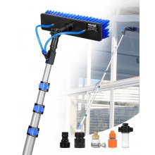 VEVOR Kit Palo Alimentato Acqua 3,6 m Pulire Pannelli Solari Manico Estensibile