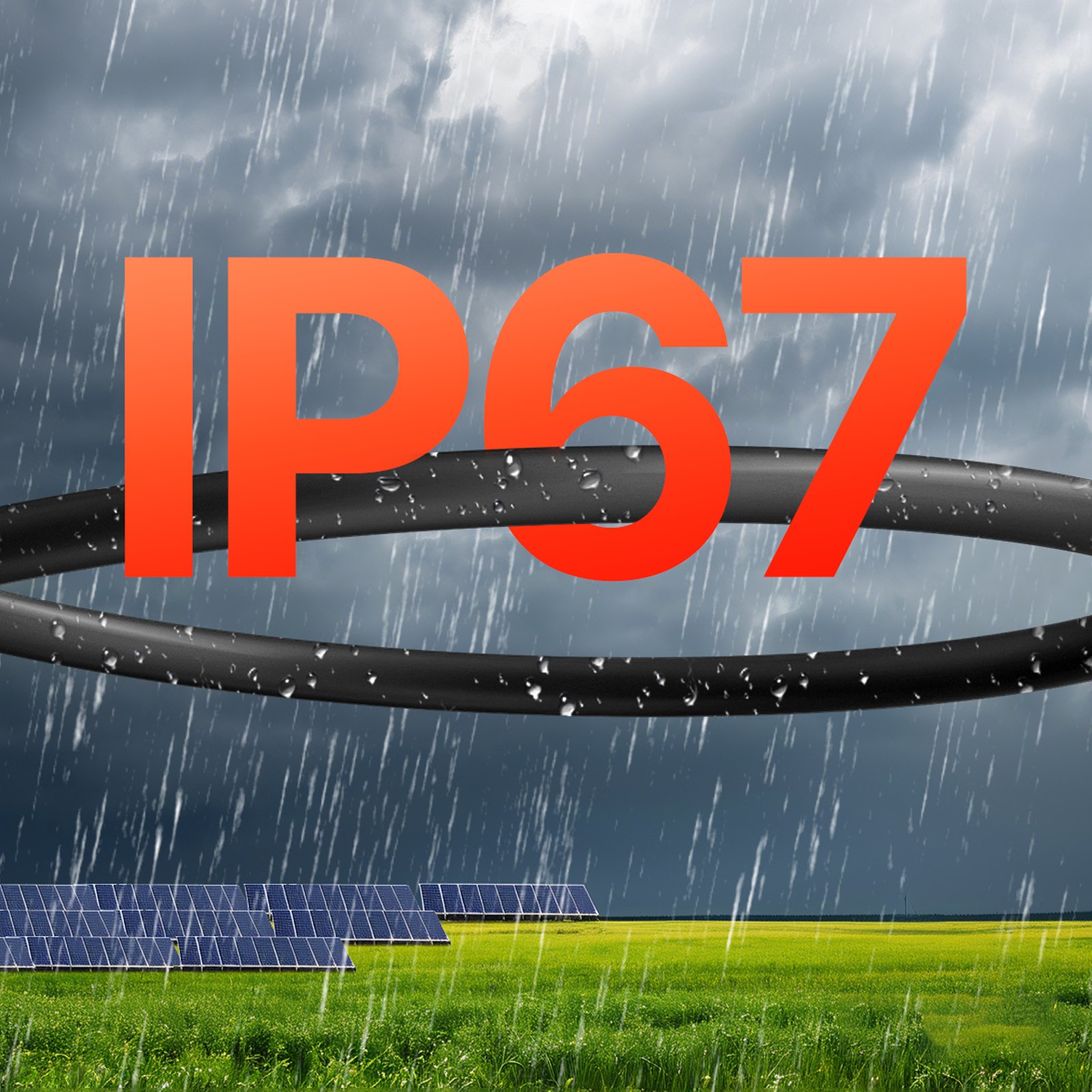 VEVOR Cavo di Prolunga per Pannello Solare 30,48 m 6mm²/10 AWG Impermeabile IP67