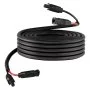 VEVOR Cavo di Prolunga per Pannello Solare Cavo per Modulo Pannello Solare 6 mm² Prolunga con Connettori MC4 9,14 m per Uso Esterno Auto Camper Guaina Protezione Ignifuga Impermeabile IP67 1500 V CC