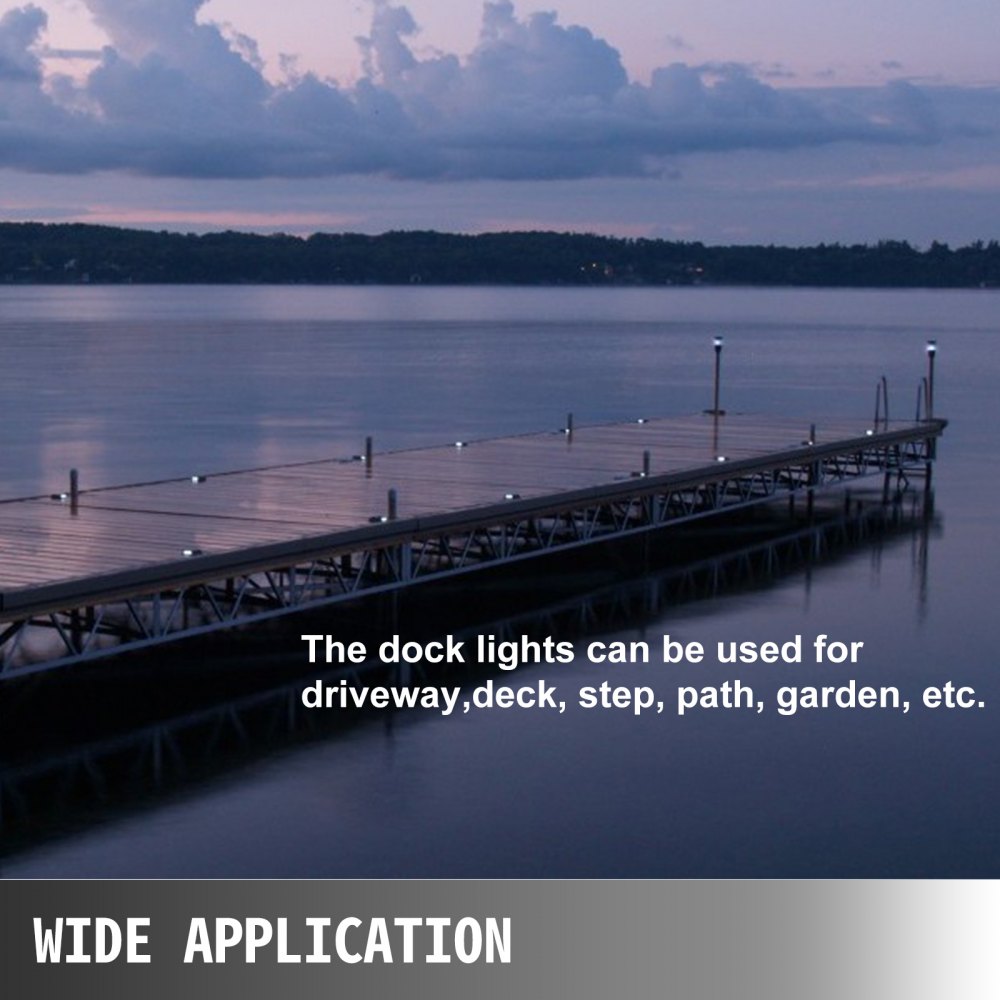 Vevor Luci In Vialetto Luci Del Dock 1 Luce Da 6 Led Arancione Interruttore