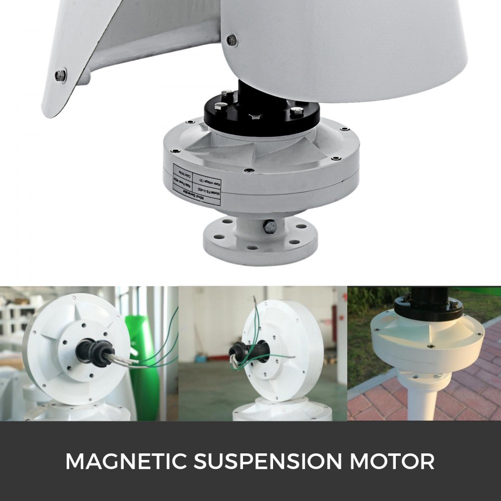 Turbina Eolico Generatore Verticale Energia Vento 400w 12v 2 Blades Per Barca