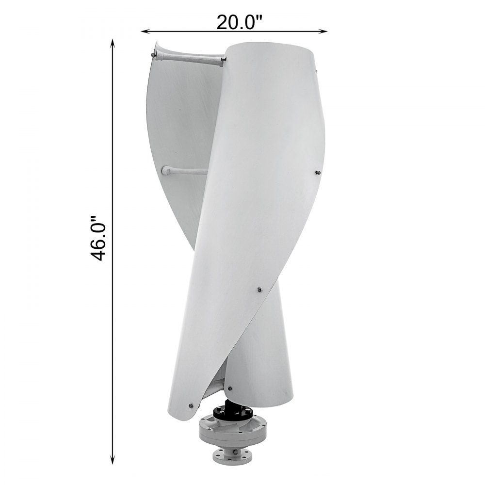 Turbina Eolico Generatore Verticale Energia Vento 400w 12v 2 Blades Per Barca