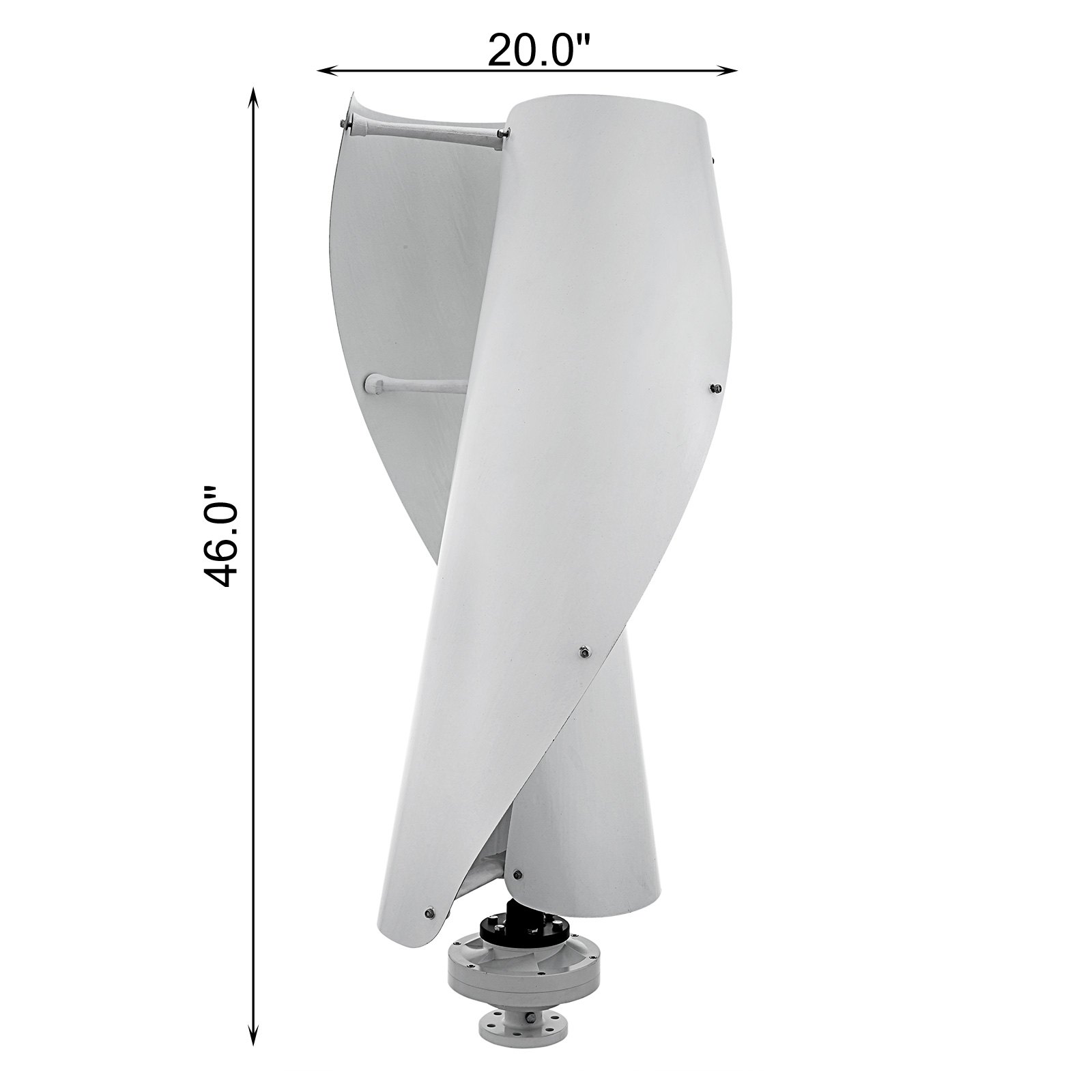 Turbina Eolico Generatore Verticale Energia Vento 400w 12v 2 Blades Per Barca