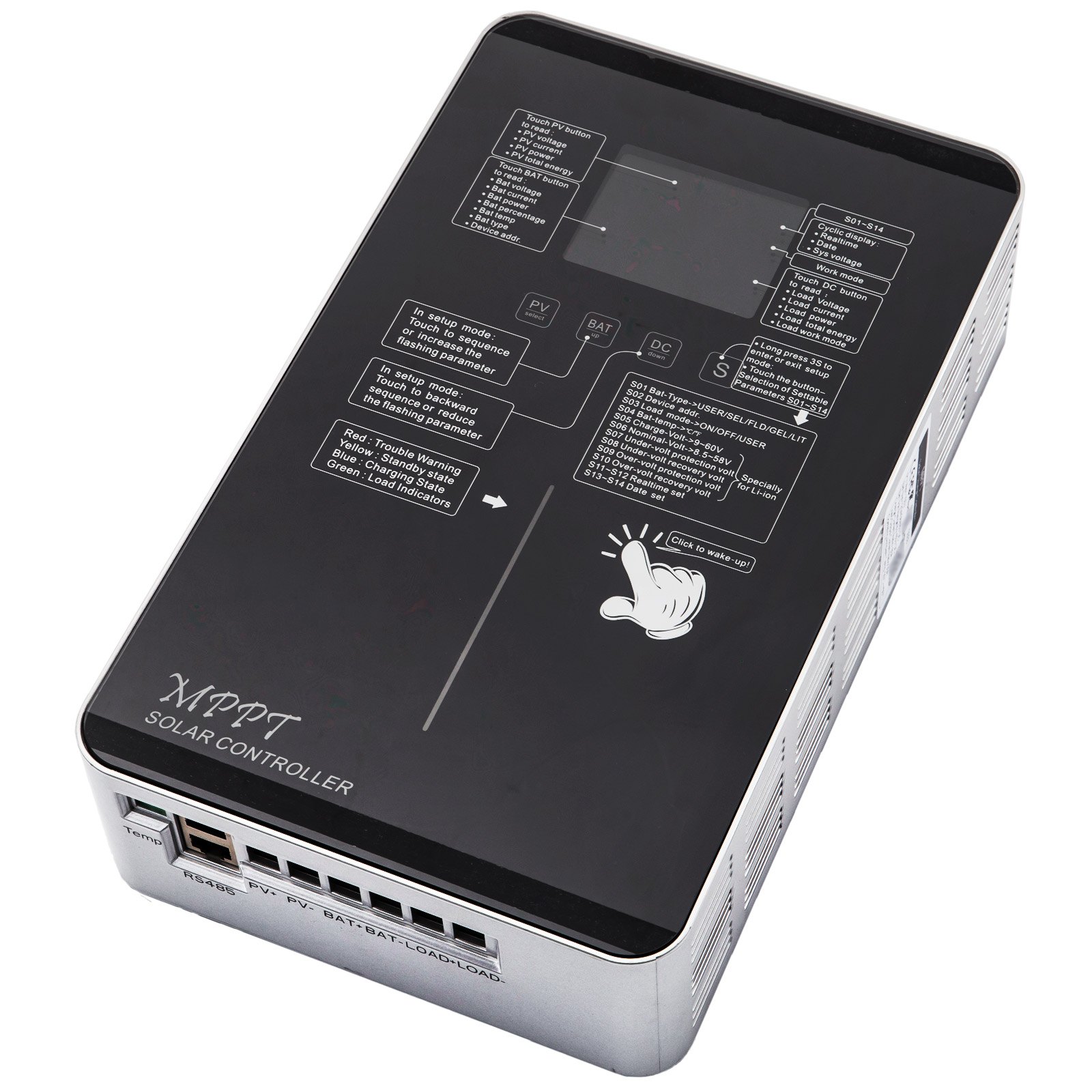 Regolatore Di Carica Solare Mppt 60a 12v/24v/36v/48v Modulo Wi-fi Realizzabile