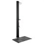 VEVOR Doccia Solare da Giardino 35 L Doccia Esterna Solare con Soffione Regolabile, Tappetino in Plastica, Rubinetto con Acqua Calda e Fredda, per Piscina Spiaggia Campeggio, Altezza 195 cm, Nero