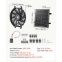 VEVOR Ventilatore Solare da Timpano 30,5 cm, Aspiratore Solare per Sottotetto 1300 CFM con Termostato e Staffe, Struttura Leggera in PP Resistente, Ideale per Tetto, Serra, Garage e Officina, Nero