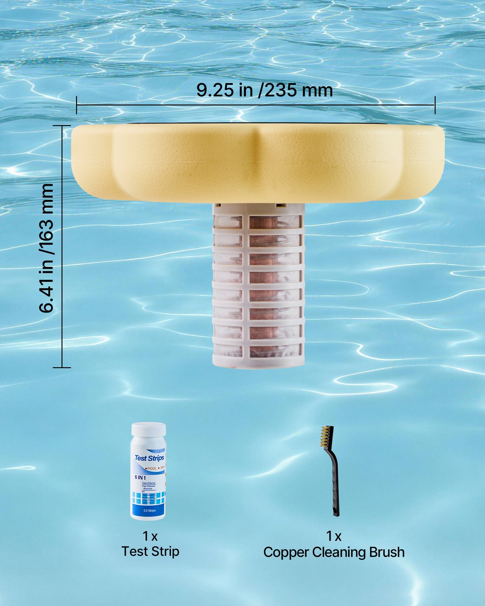 VEVOR Ionizzatore Solare per Piscina Purificatore per Acqua Piscina Purificatore agli Ioni di Rame max. 170343 L, Ionizzatore ad Energia Solare Galleggiante per Vasca Idromassaggio, Forma Fiore