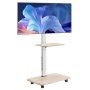 VEVOR Supporto TV con Rotelle per Schermo da 812,8-1778 mm Carico max. 40 kg, Carrello Porta TV Rotazione Sinistra-Destra 25° Supporto Altezza Regolabile con Ripiano max. 600 x 400 mm
