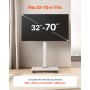 VEVOR Supporto Porta TV con Ruote per Schermo da 812,8-1778 mm Carico max. 45kg