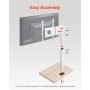 VEVOR Supporto Porta TV con Ruote per Schermo da 812,8-1778 mm Carico max. 45kg