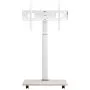 VEVOR Rolling TV Stand/Cart for 812.8-1778 mm TVs up to 45 kg, 25° Left-Right Rotation & Height-Adjustable TV Mount with Shelf for Corner Bedroom Living Room (max. 600 x 400 mm)