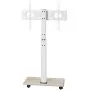 VEVOR Rolling TV Stand/Cart for 812.8-1778 mm TVs up to 45 kg, 25° Left-Right Rotation & Height-Adjustable TV Mount with Shelf for Corner Bedroom Living Room (max. 600 x 400 mm)