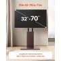 VEVOR Supporto Porta TV per Schermo 812,8-1778 mm Carico max. 45kg Casa Ufficio